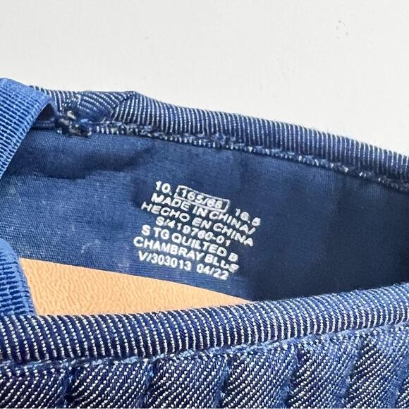 Old Navy Toddler Girl Cute and Stylish Comfortable Chambray Blue Ballet Flats - Picture 4 of 8